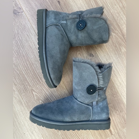 Authentic Ugg Boots Suede Dark Grey Charcoal - Picture 2 of 6